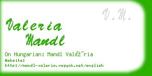 valeria mandl business card